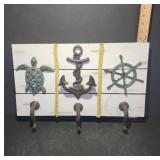Wooden Wall Rack with Nautical Design