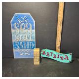 Decorative Wooden Signs and Block