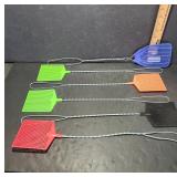 5 Plastic and Wire Fly Swatters