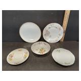 Floral and Decorative Plates Set