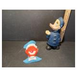 Ceramic Donald Duck Figurine with Damage