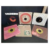 Six Vintage 45 RPM Records