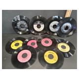 10 Vintage 45 RPM Vinyl Records