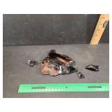 Raw Black and Red Obsidian Pieces