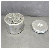 Metal Trinket Box with Butterfly Design