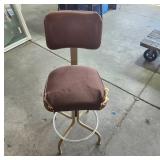 Vintage Metal Swivel Bar Stool