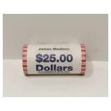 James Madison $25 Coin Roll