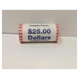 Franklin Pierce $25 Roll of Dollar Coins
