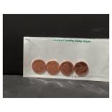2009 Set of 4 Lincoln Cent Coins