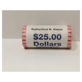 $25 Roll of Rutherford B. Hayes Coins