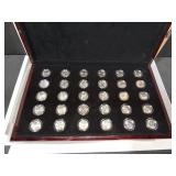 Collection of Commemorative Coins in Case