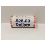 Martin Van Buren $25 Presidential Dollar Roll