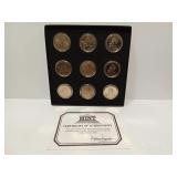 Nine-Coin Presidential Set with COA