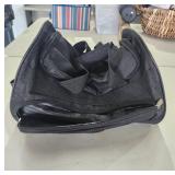 Black Nylon Tote Bag with Multiple Pockets