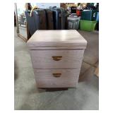 Two-Drawer Wooden Storage Cabinet