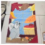 Decorative House Flag with Squirrel Design