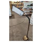 Adjustable Brass Floor Lamp with Fluorescent Bulb