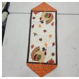 Fall Table Runner with Turkey Design
