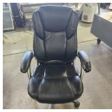 Black Faux Leather Office Chair