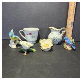 Ceramic Figurine and Dish Set