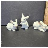 3 Geo. Z. Lefton Rabbit Figurines