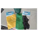 Items with Green Wicker Basket