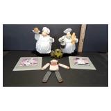 Chef Figurine and Decor Lot