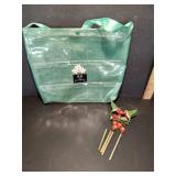 Green Tote Bag and Decorative Wind Chime