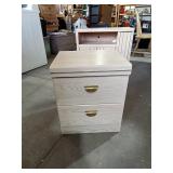Two-Drawer Wood Finish Nightstand