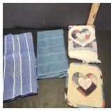 Towels and Handmade Pot Holder