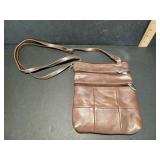 Brown Faux Leather Crossbody Bag