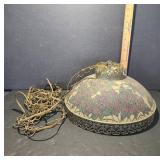 Stained Glass Floral Ceiling Light Fixture