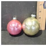 Vintage Glass Ornaments, Pair
