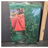 Exquisite Poinsettia Holiday Tablecloth