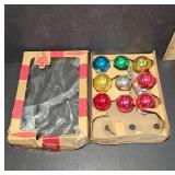 Nine Glass Christmas Ornaments