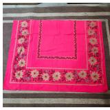 Large Rectangle Floral Tablecloth