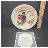 Norman Rockwell ï¿½Young Love: Sleddingï¿½ Plate