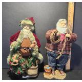 Two Santa Claus Figurines with Details