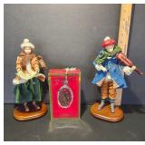 Two Figurines and Lenox Ornament Set
