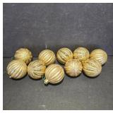 Gold Shatterproof Ornament Set