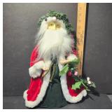 Holiday Decor Santa Figure with Garland