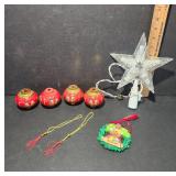Christmas Ornaments and Star Topper