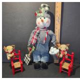 Snowman Figurine with Accessories Set