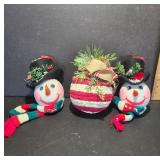 Snowman and Holiday Ball Decorations