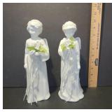 White Ceramic Angel Figurines