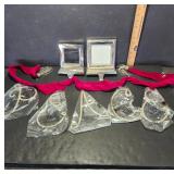 Silver Frames and Glass Ornaments