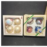 Hand-Decorated Glass Ornaments, 2 Boxes