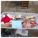 Christmas Wrapping Supplies and Storage