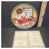 Norman Rockwell Santa Plate With COAs