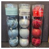 Holiday Time Shatterproof Ornament Sets